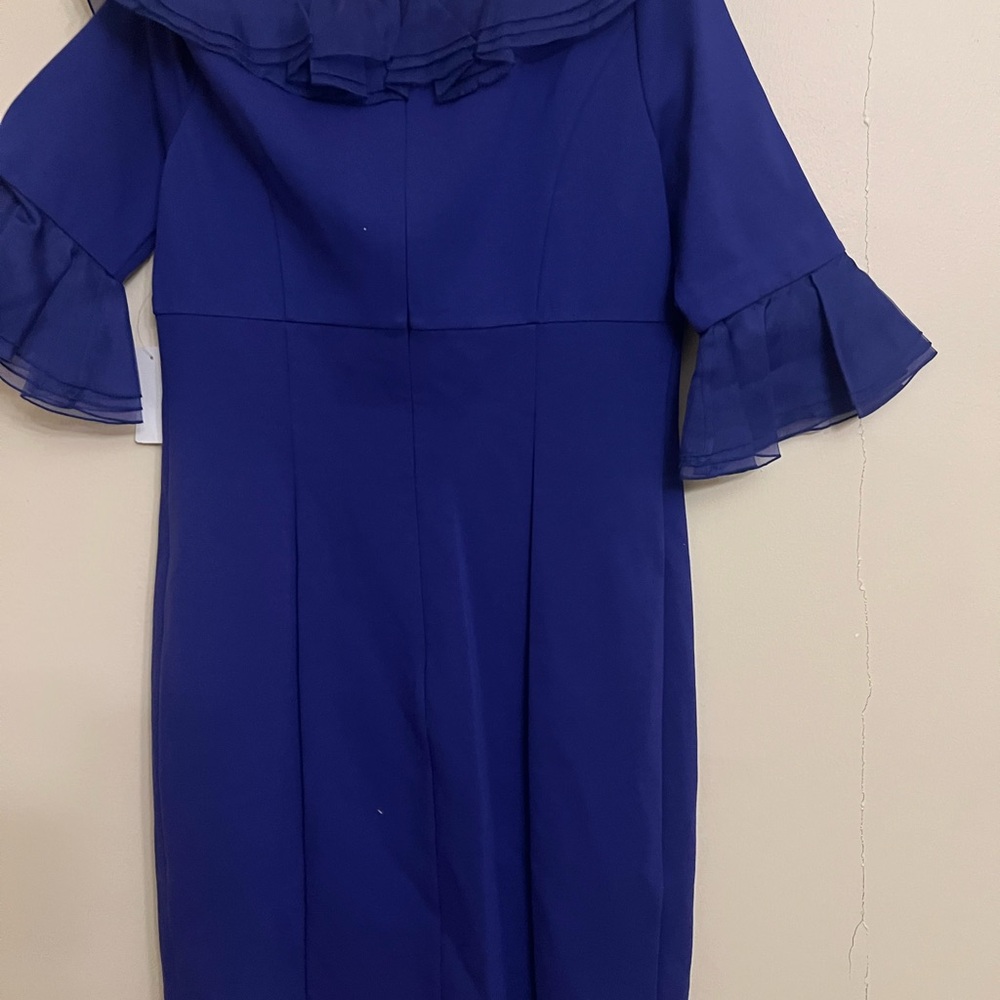 Nue by Shani Royal Blue Ruffle Dress - Picture 2 of 3